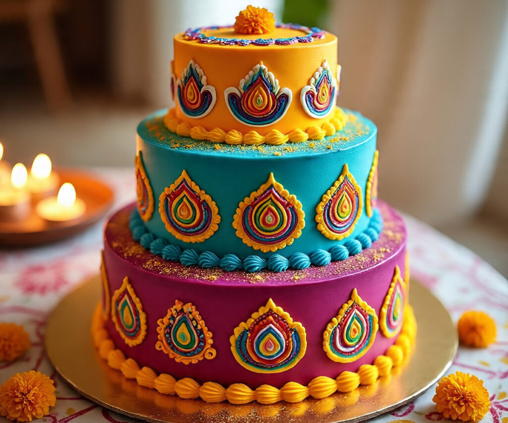 How to Create a Rangoli-Themed Cake for Diwali Celebrations