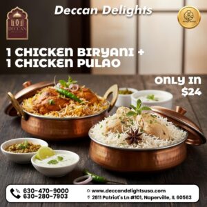 1 Chicken biryani + 1 Chicken pulao