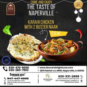 karahi chicken with 2 butter naan