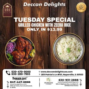 Grilled Chicken With Zeera Rice