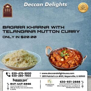 Bagara khana with Telangana mutton curry